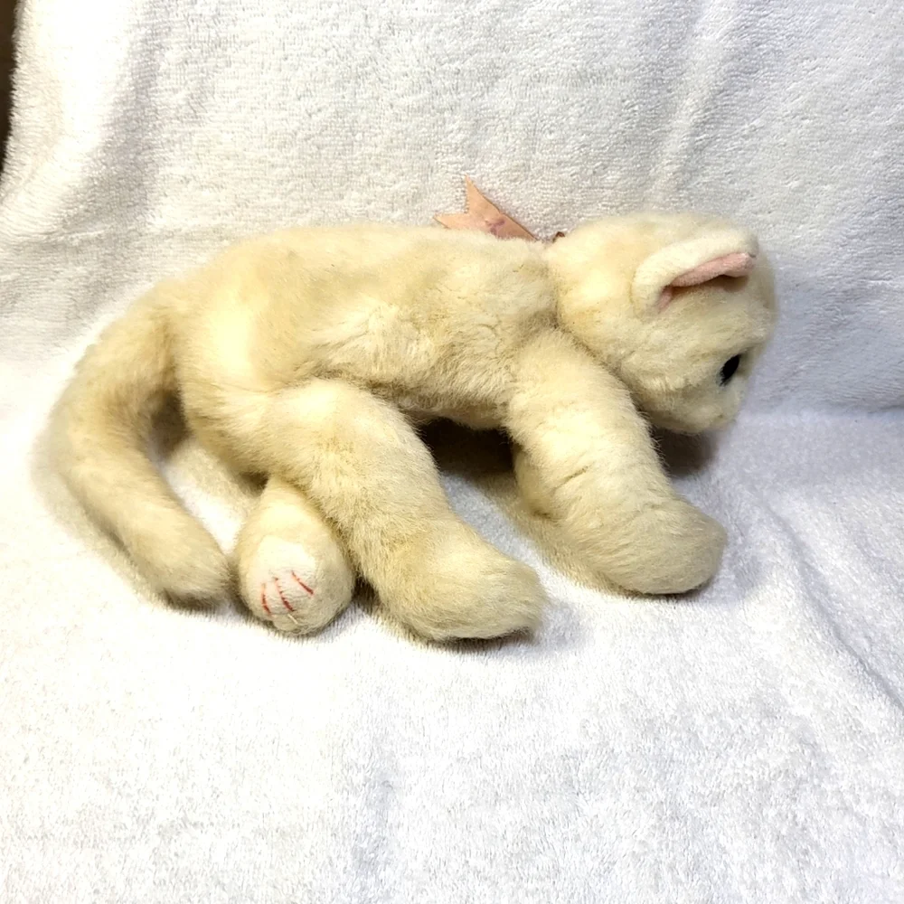 ty VINTAGE White Crystal Cat Stuffie